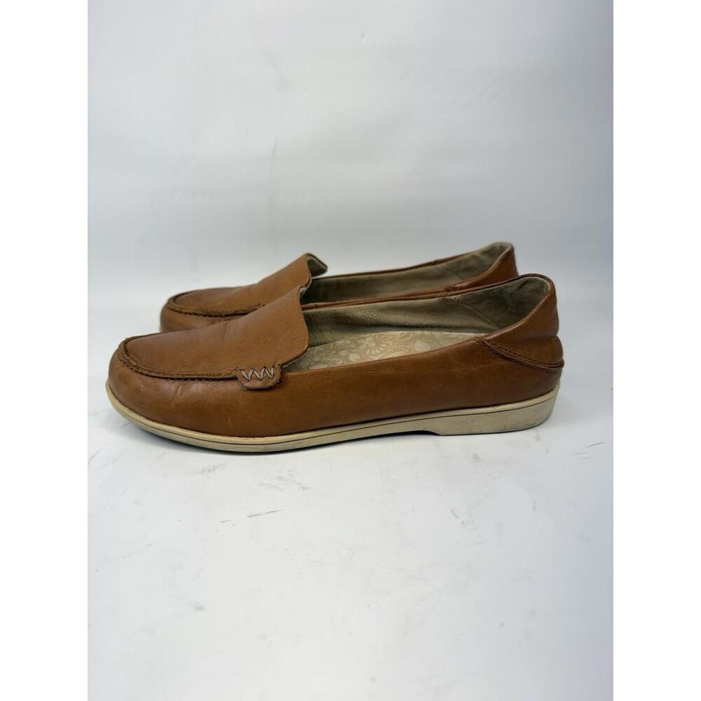 OluKai Kiele Loafers Leather Drop-In Heel Casual Comfort Women’s Slip On 7.5 W